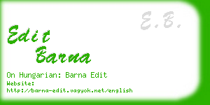 edit barna business card
